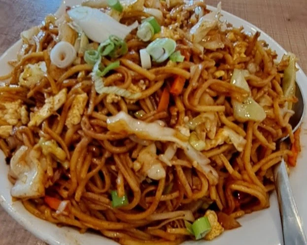 Delicious Hakka Noodles at Bollywood Indian Cuisine in Edmonton, AB